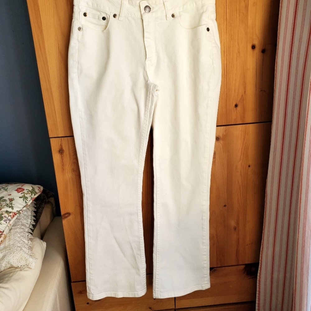 Riders by Lee Women's White Boot Cut Jeans